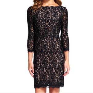 Adrianna Papell Lace Cocktail Sheath Dress - Sz 6